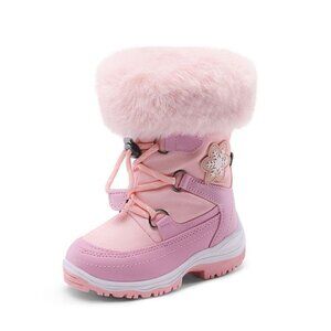 Dream Pairs Girls Toddler Size 8 Snow Boots Faux Fur Lined Mid Calf Winter Shoes